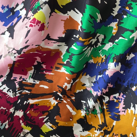 J. Crew Multicolor Abstract Ruffle Sleeve Top - Picture 3 of 6